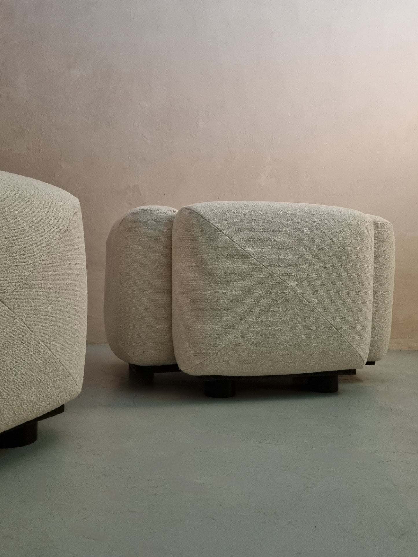 Marius Armchairs and Pouf by Mario Marenco for Arflex, 1971 Chairs