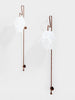Mattia Bonetti Pair of Tall Patinated Metal Wall Lights Sconces 2009 Sconces