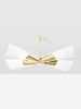 Max Ingrand for Fontana Arte Brass Opalin Glass Chandelier 1955 Chandeliers