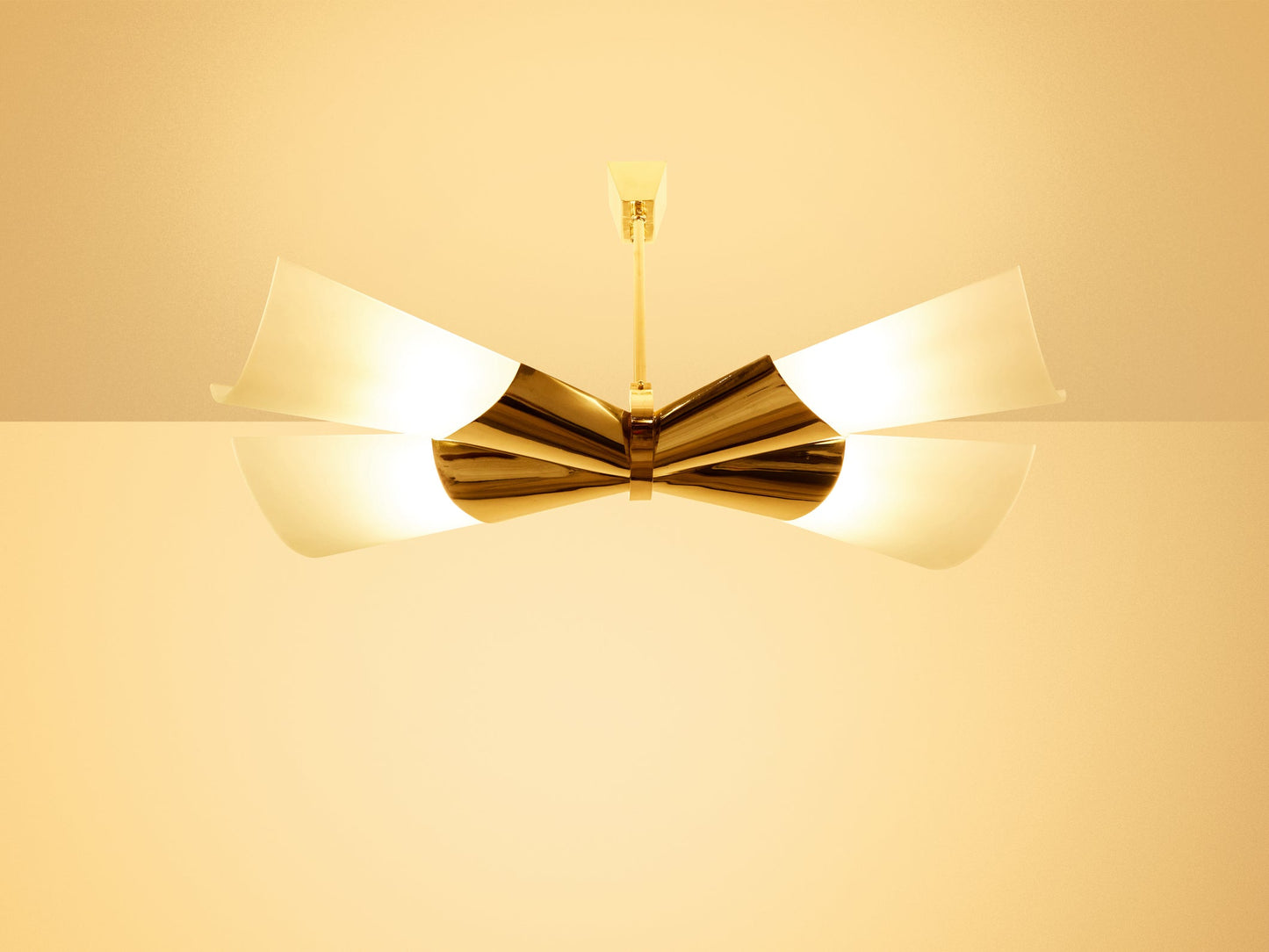 Max Ingrand for Fontana Arte Brass Opalin Glass Chandelier 1955 Chandeliers