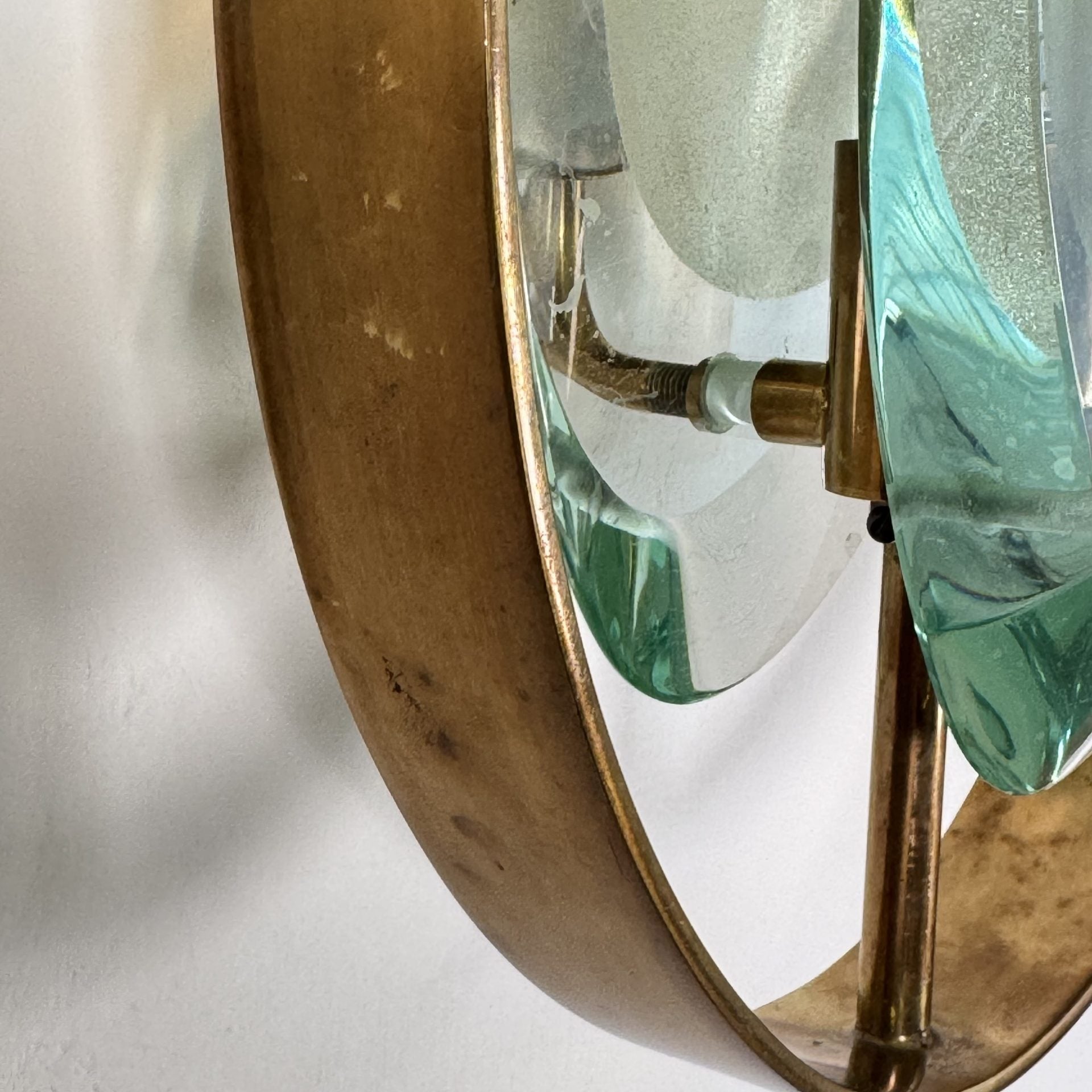 Pair of "Micro" Lamps by Max Ingrand for Fontana Arte, 1950s Sconces