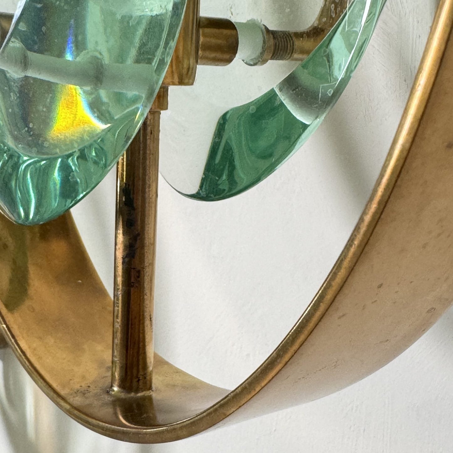 Pair of "Micro" Lamps by Max Ingrand for Fontana Arte, 1950s Sconces