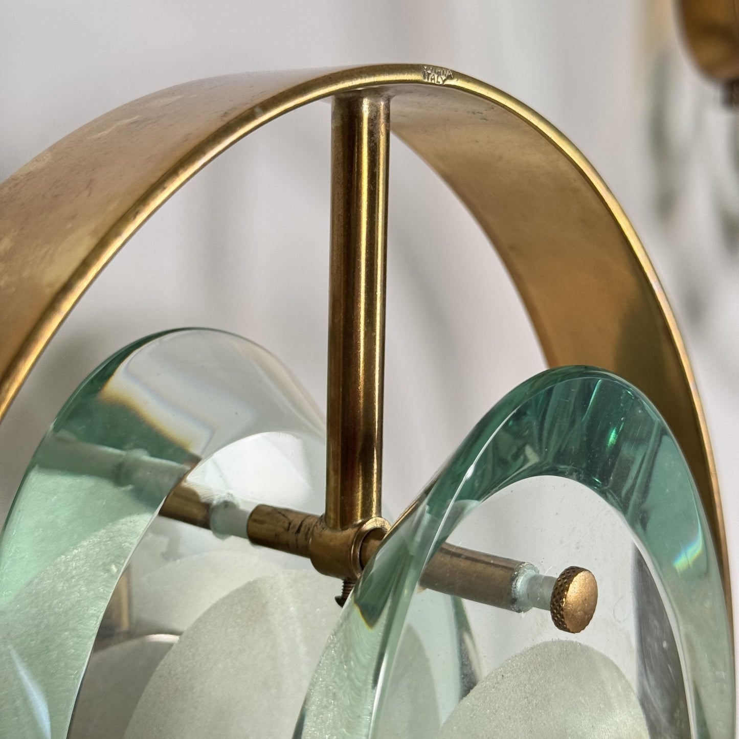 Pair of "Micro" Lamps by Max Ingrand for Fontana Arte, 1950s Sconces