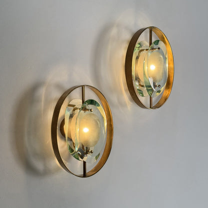 Pair of "Micro" Lamps by Max Ingrand for Fontana Arte, 1950s Sconces