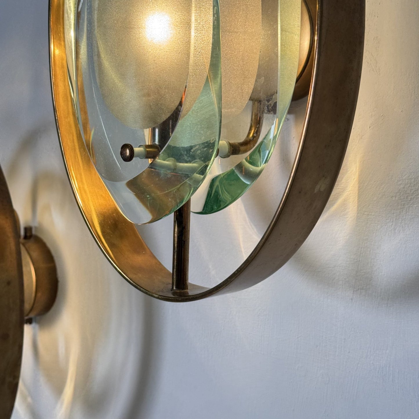 Pair of "Micro" Lamps by Max Ingrand for Fontana Arte, 1950s Sconces