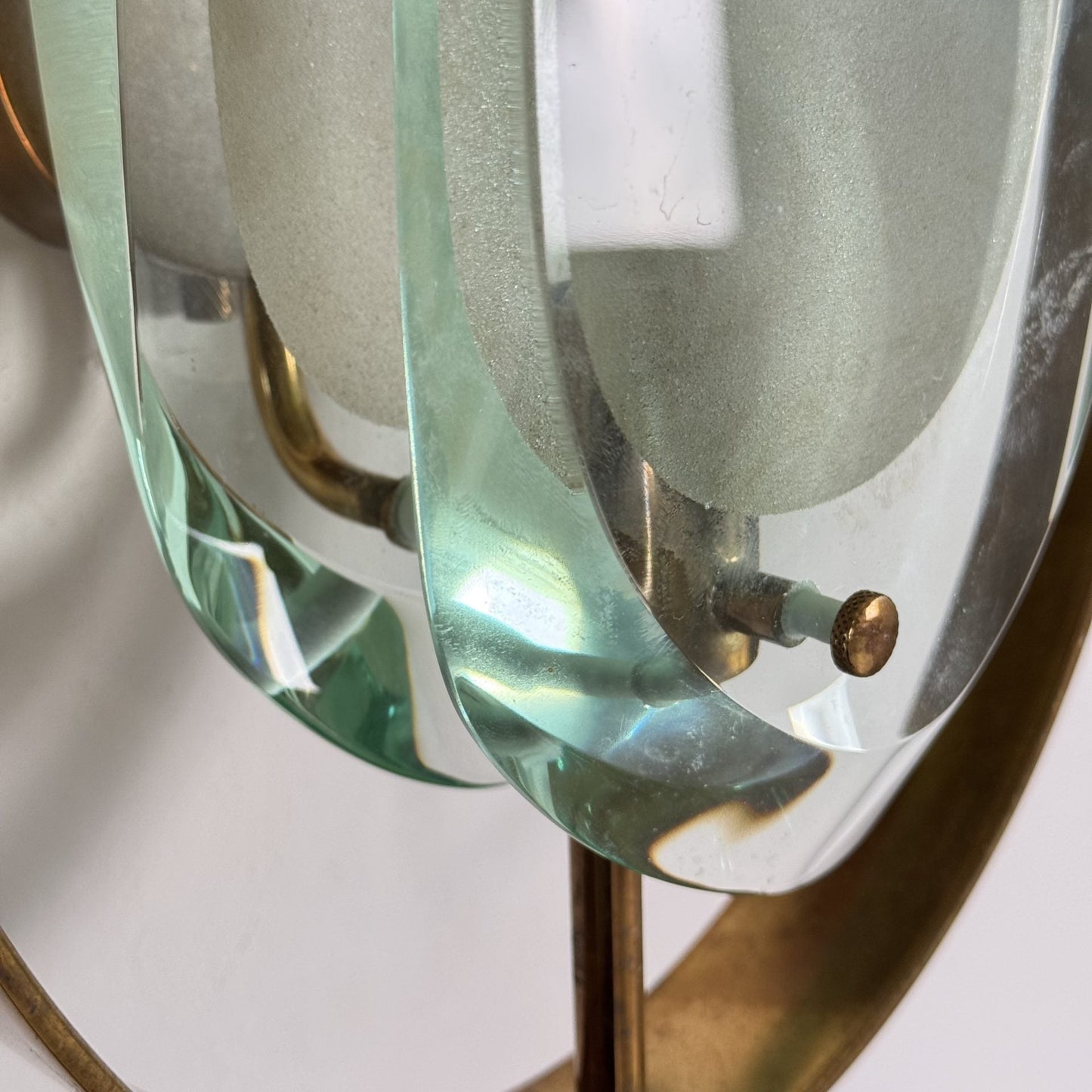 Pair of "Micro" Lamps by Max Ingrand for Fontana Arte, 1950s Sconces