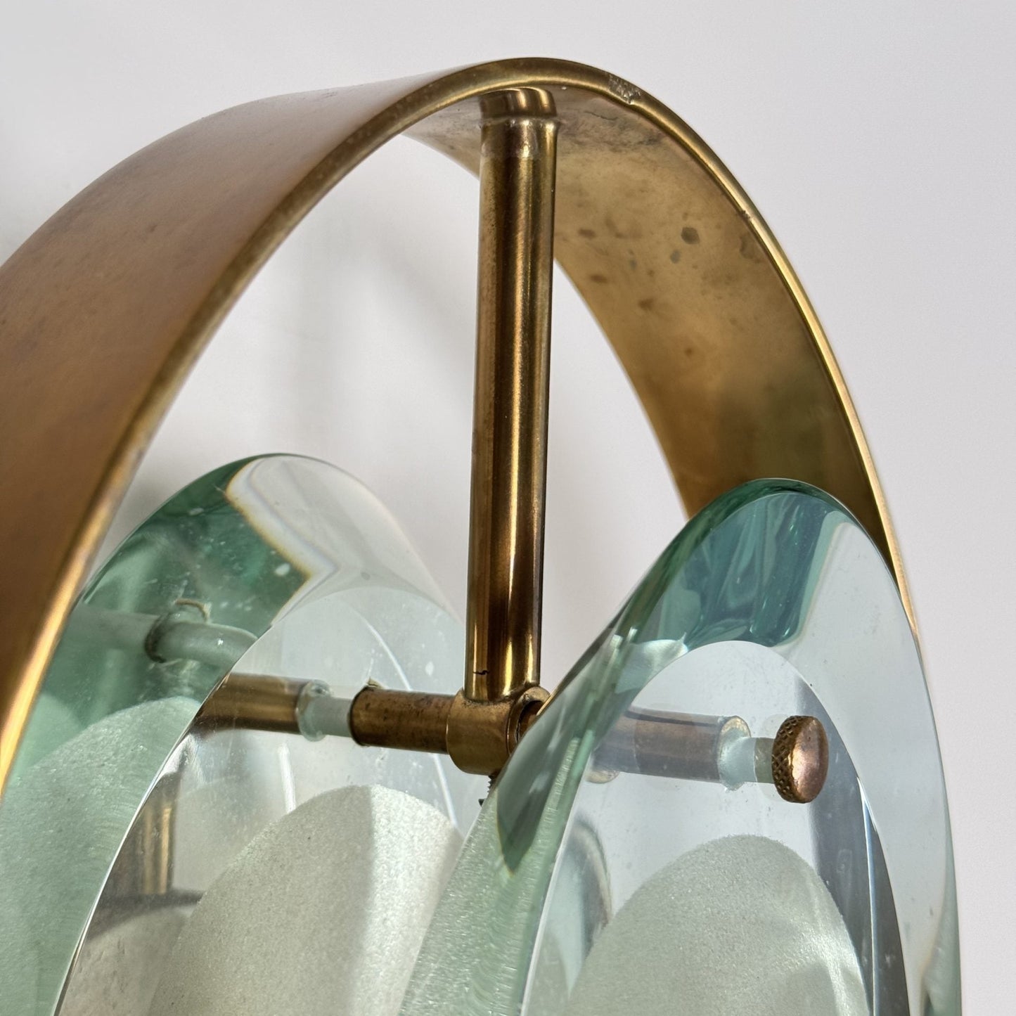 Pair of "Micro" Lamps by Max Ingrand for Fontana Arte, 1950s Sconces