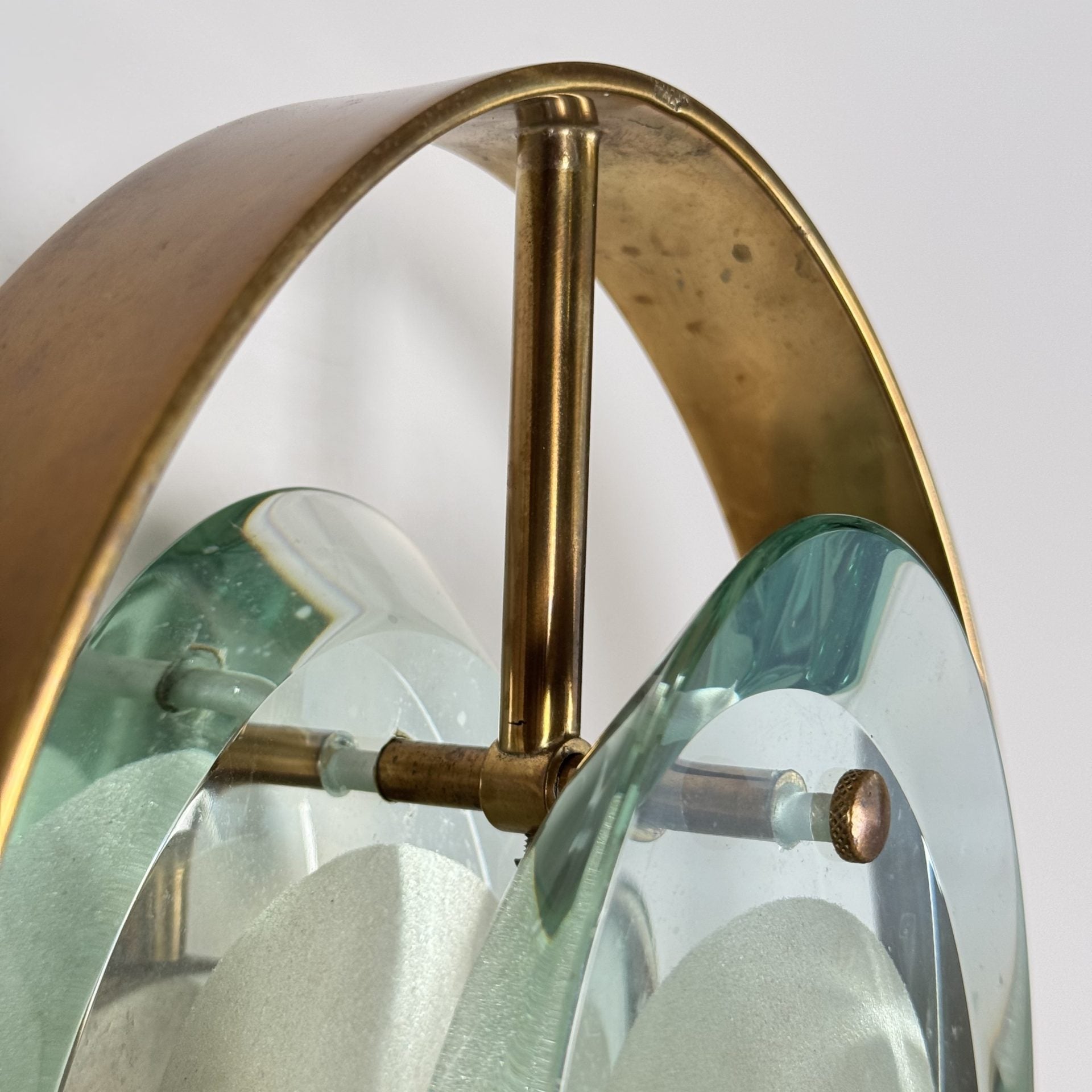 Pair of "Micro" Lamps by Max Ingrand for Fontana Arte, 1950s Sconces