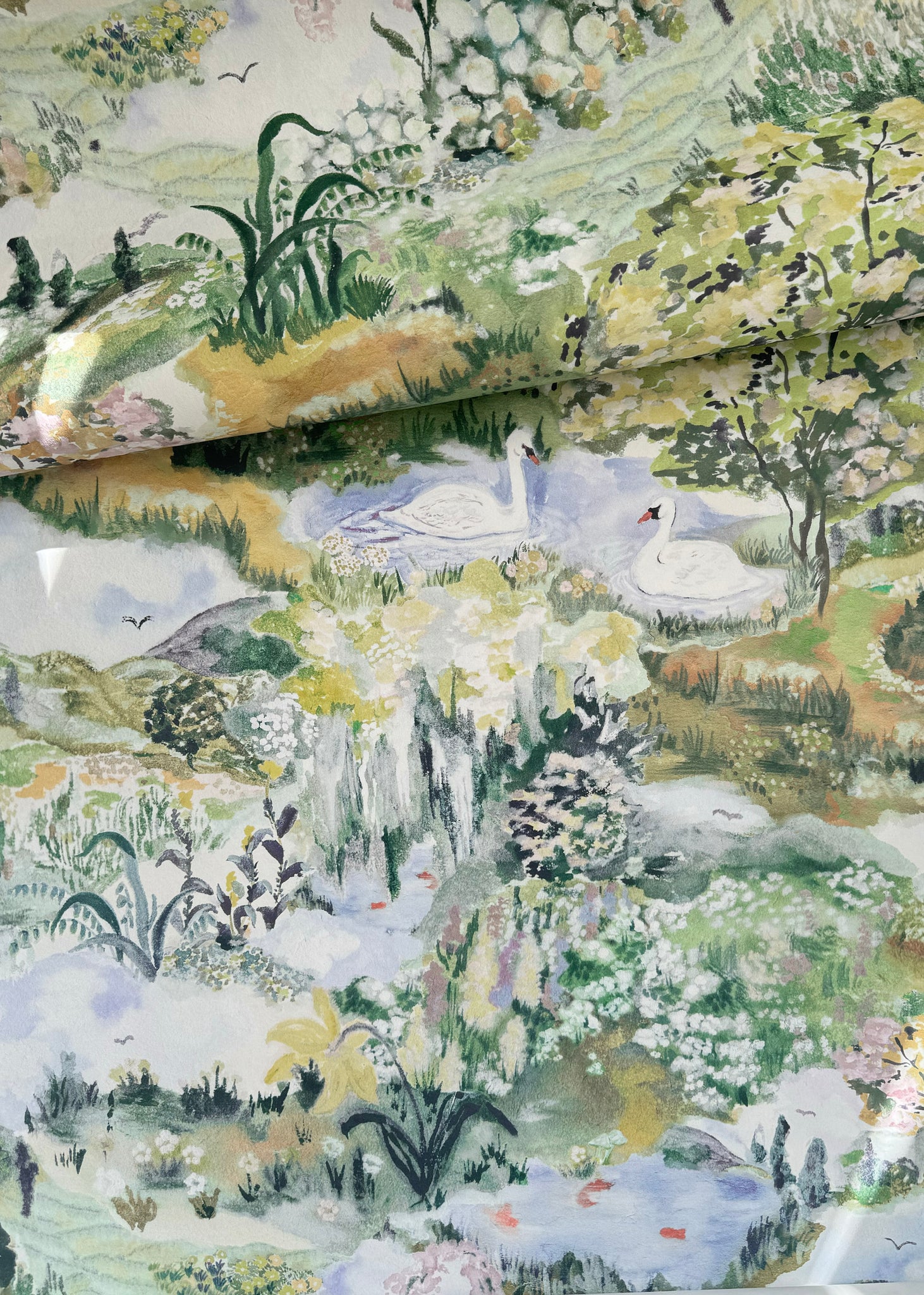 Meadow Wallpaper Linden - Artist Series by Laura Chautin Wallpaper
