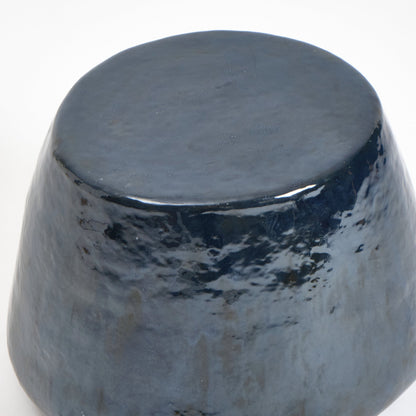 Medium Ceramic Table in Blue Gasoline End Tables