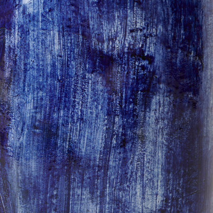 Medium Ceramic Side Table in Brushed Cobalt End Tables