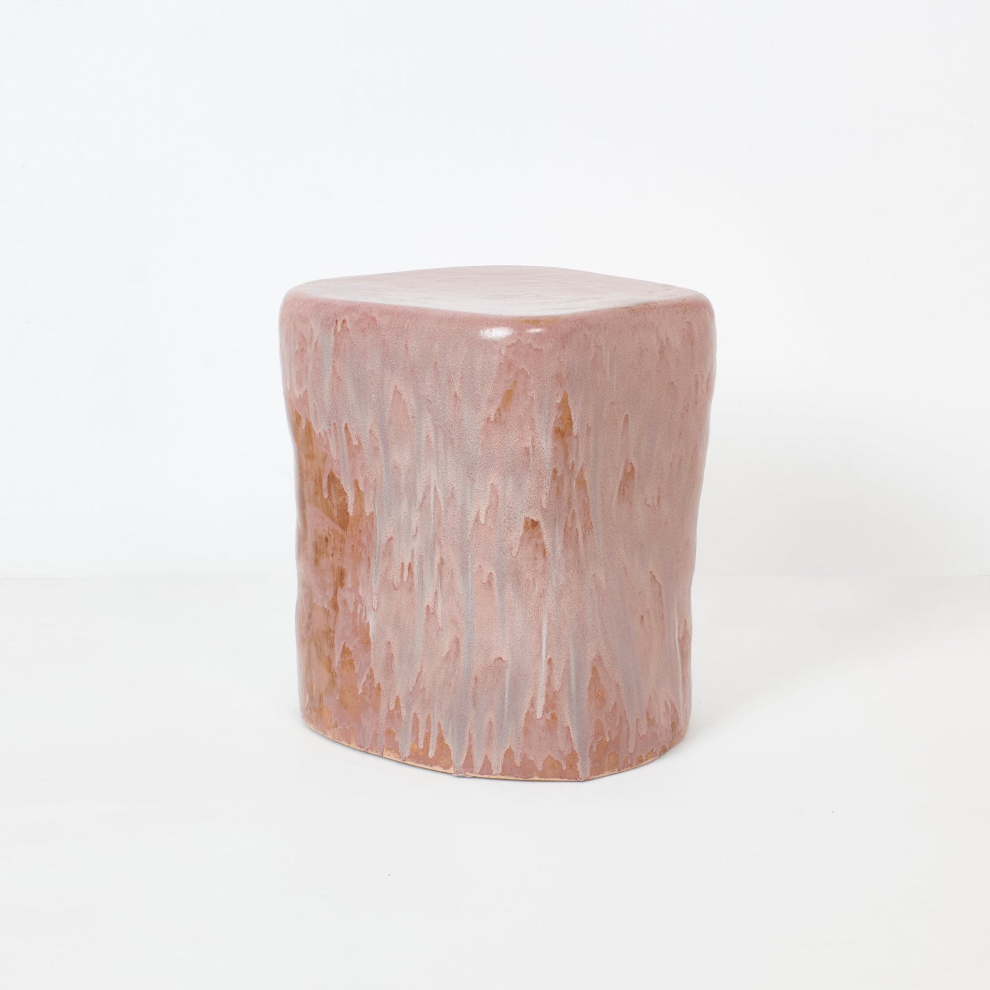 Medium Ceramic Side Table in Petri Pink End Tables