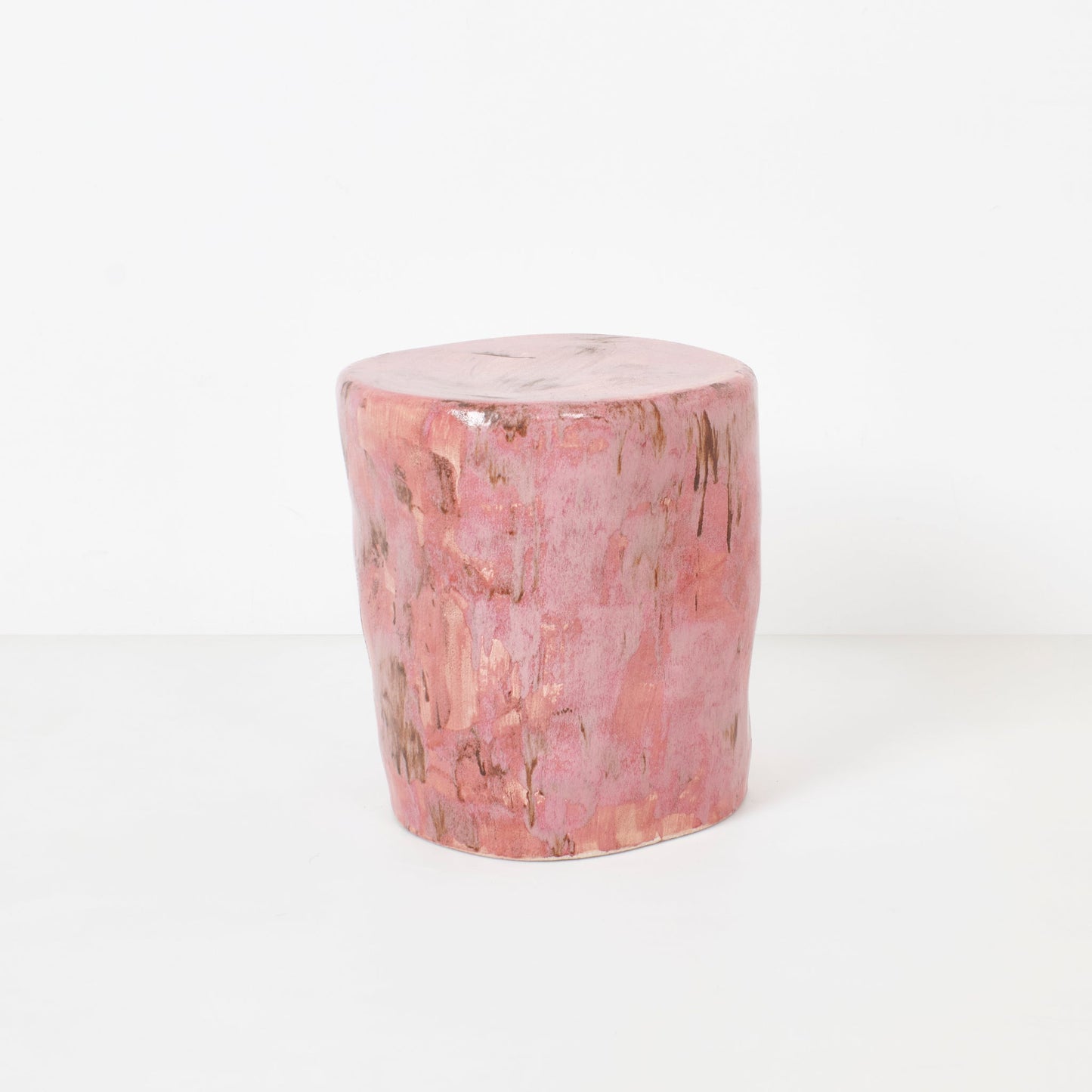 Medium Ceramic Side Table in Petri Pink End Tables