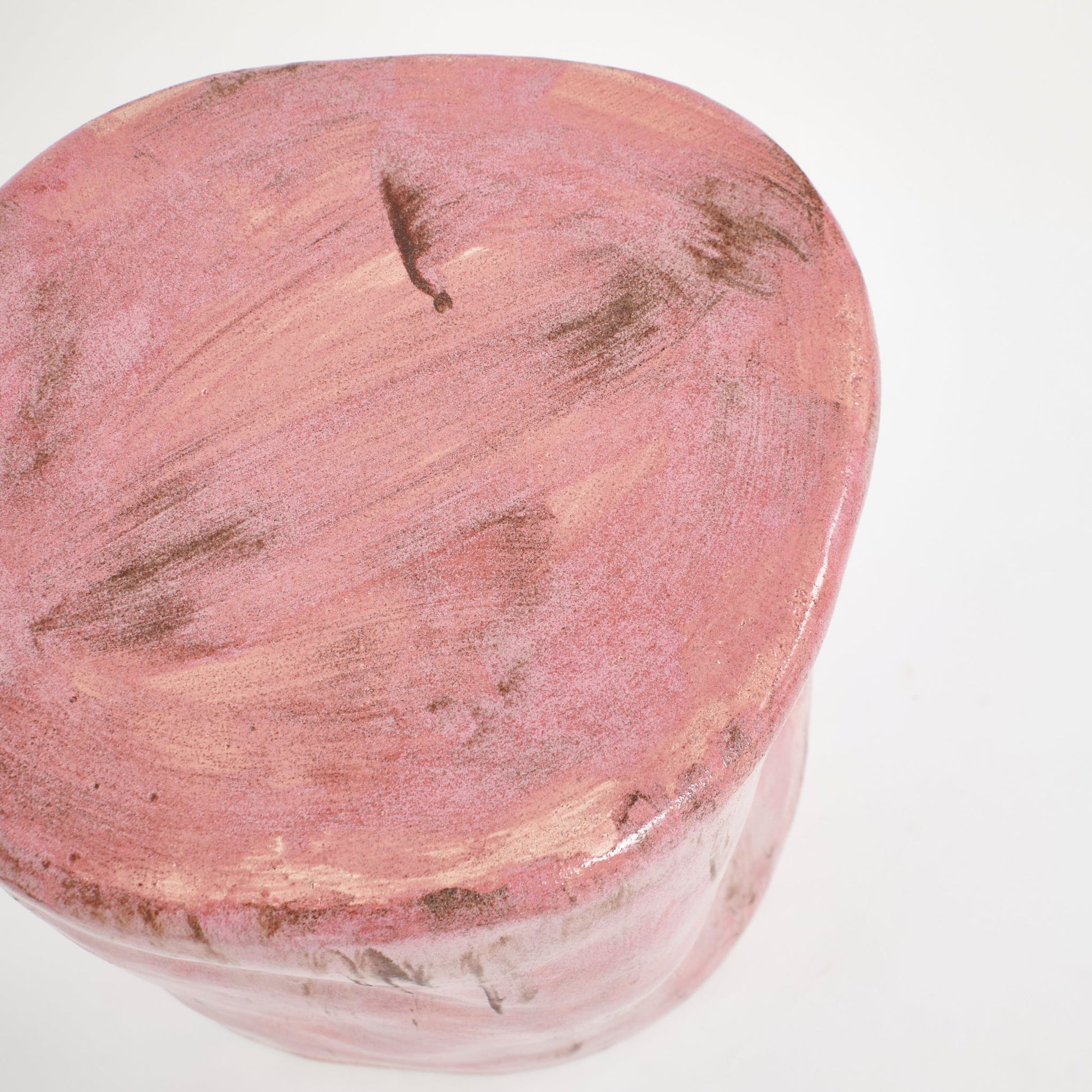 Medium Ceramic Side Table in Petri Pink End Tables
