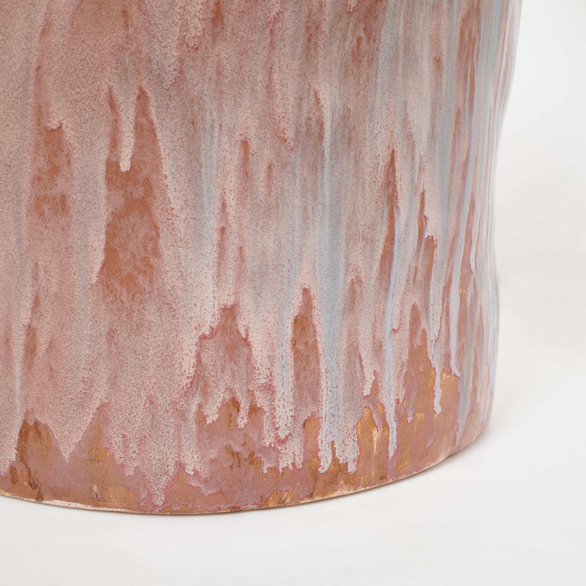Medium Ceramic Side Table in Petri Pink End Tables