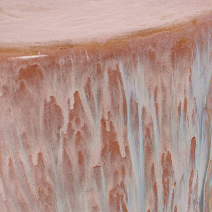 Medium Ceramic Side Table in Petri Pink End Tables