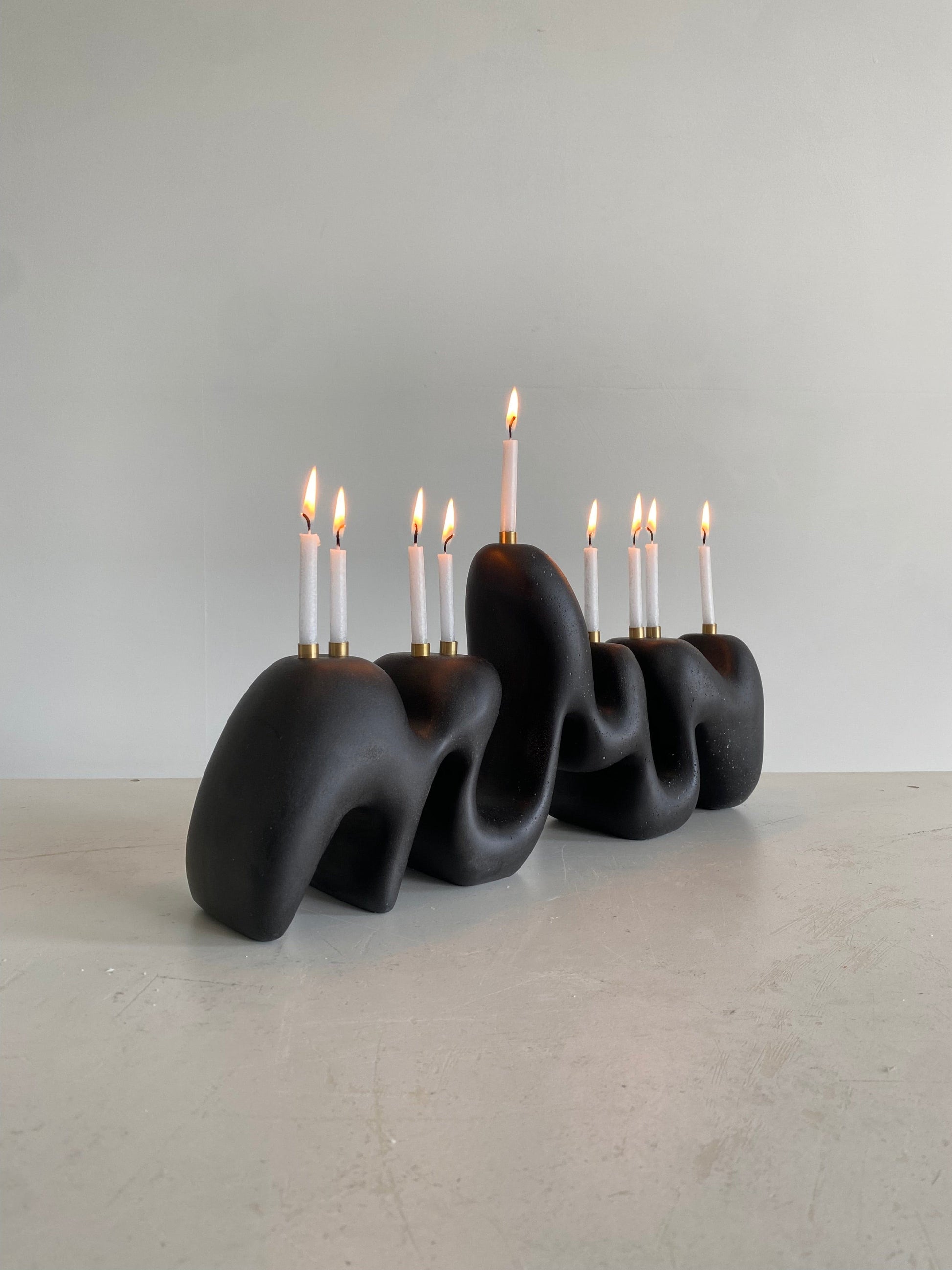 Menorah Sculpture II by Hannah Polskin - Granite Stone Composite