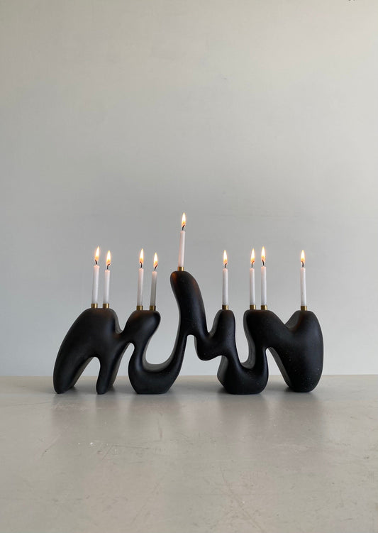 Menorah Sculpture II by Hannah Polskin - Granite Stone Composite