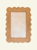 Mimi Rattan Scalloped Mirror, Large Natural Mirrors