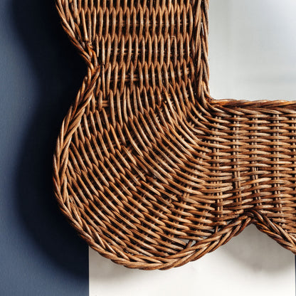 Mimi Rattan Scalloped Mirror, Medium Teak Mirrors