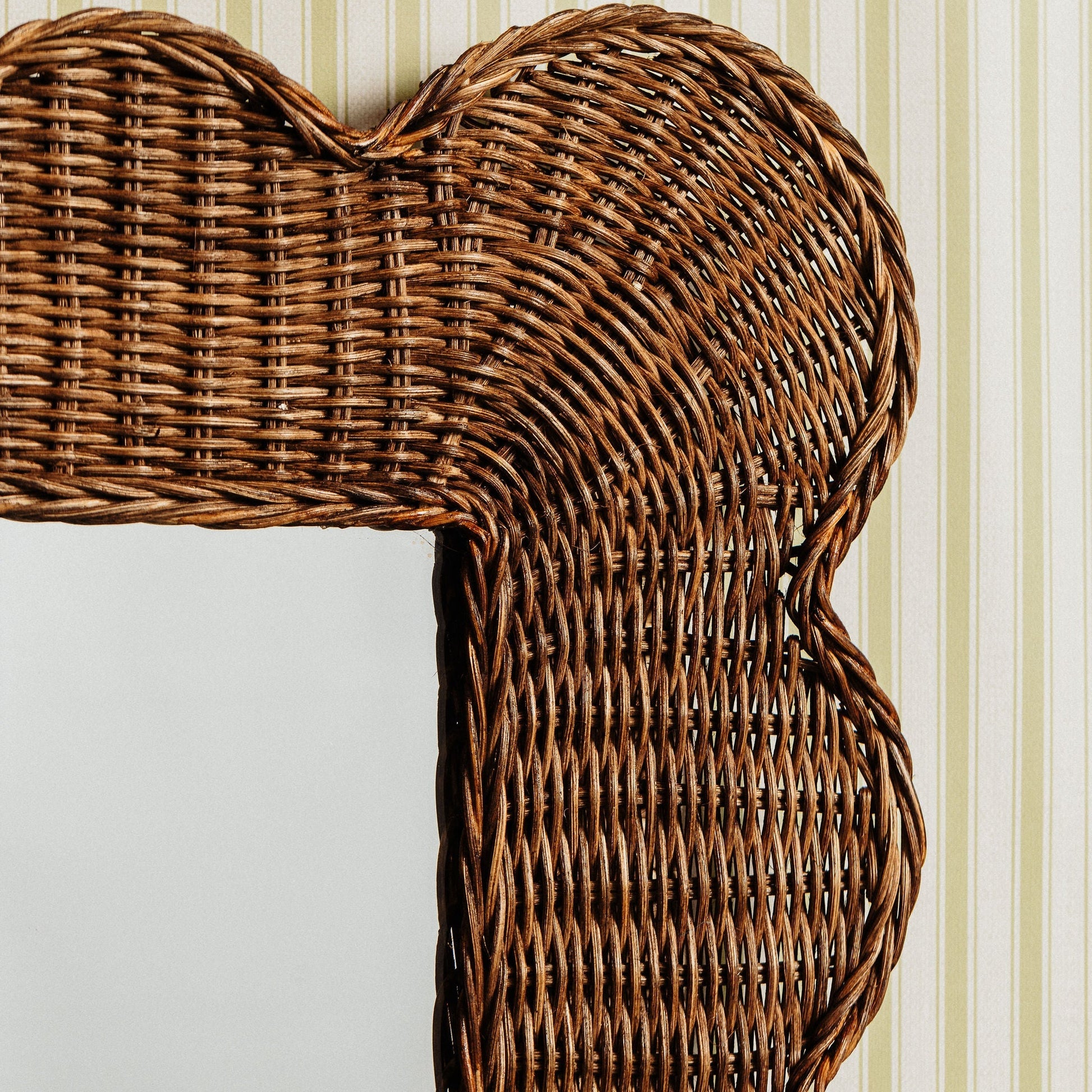 Mimi Rattan Scalloped Mirror, Medium Teak Mirrors