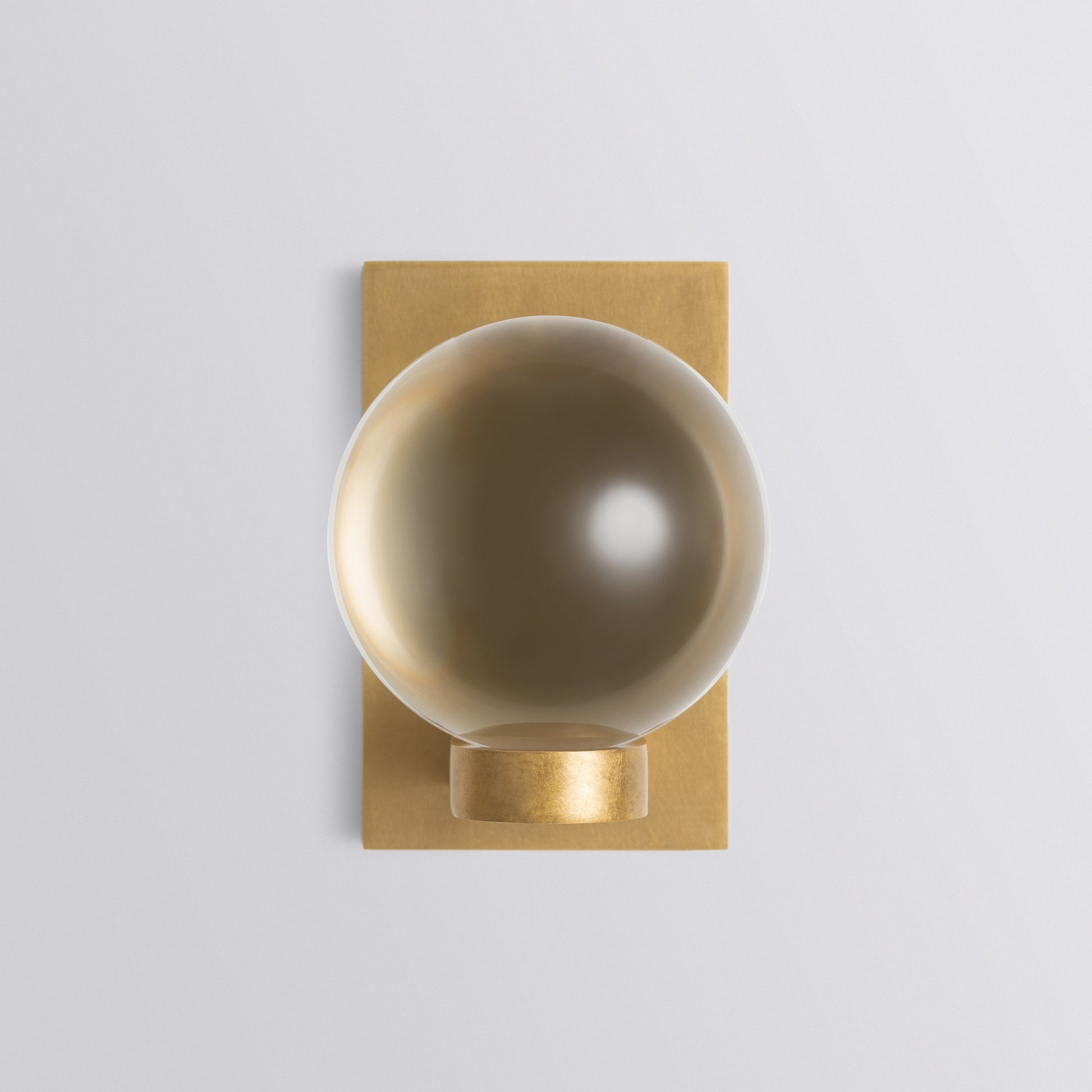 Mini Wall Light in Aged Brass Clear Shade Sconces