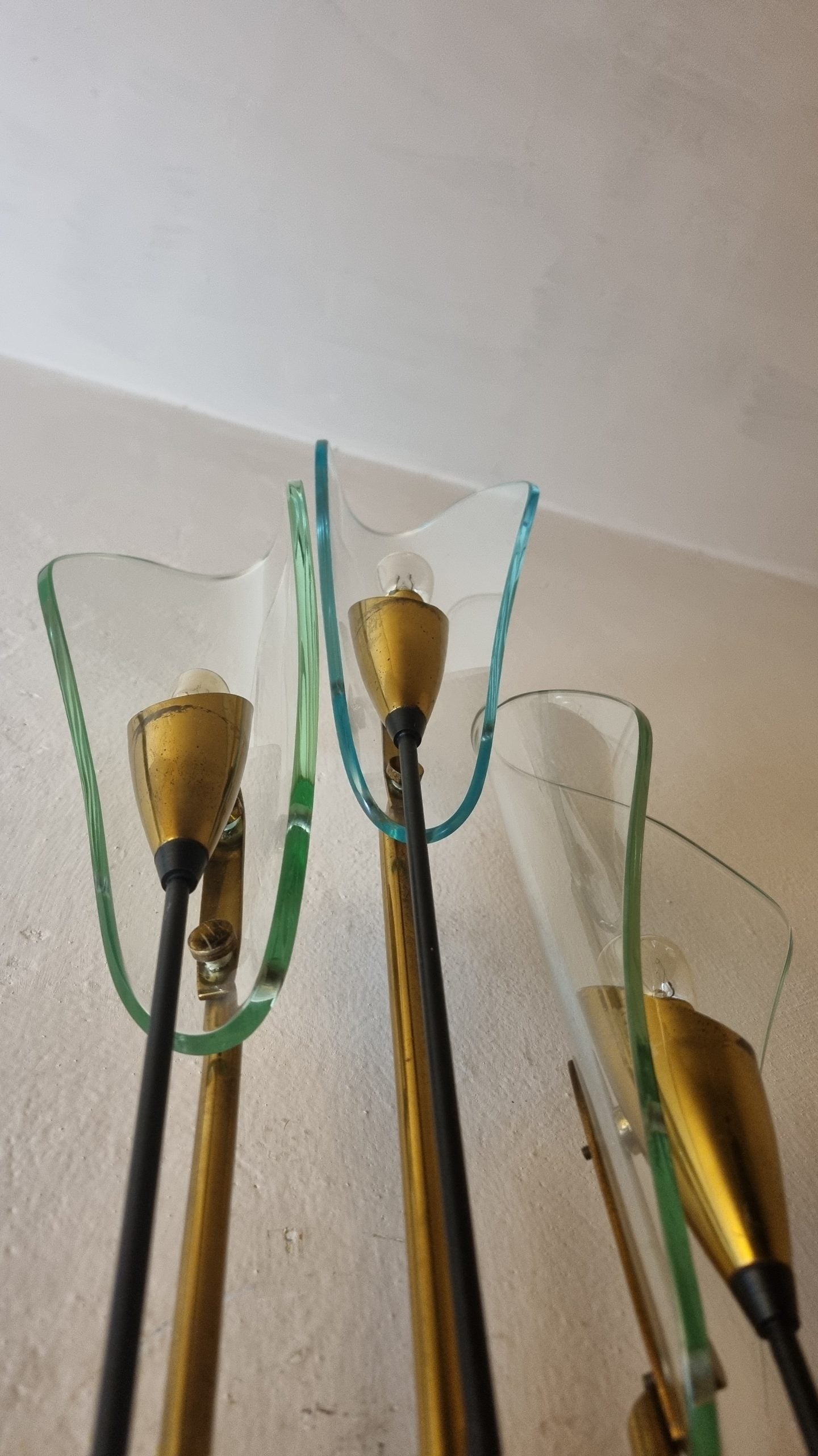 Mod. 1204 Rare Wall Sconce Designed by Luigi Molin for Molinindustria Mestre, 1950s Sconces