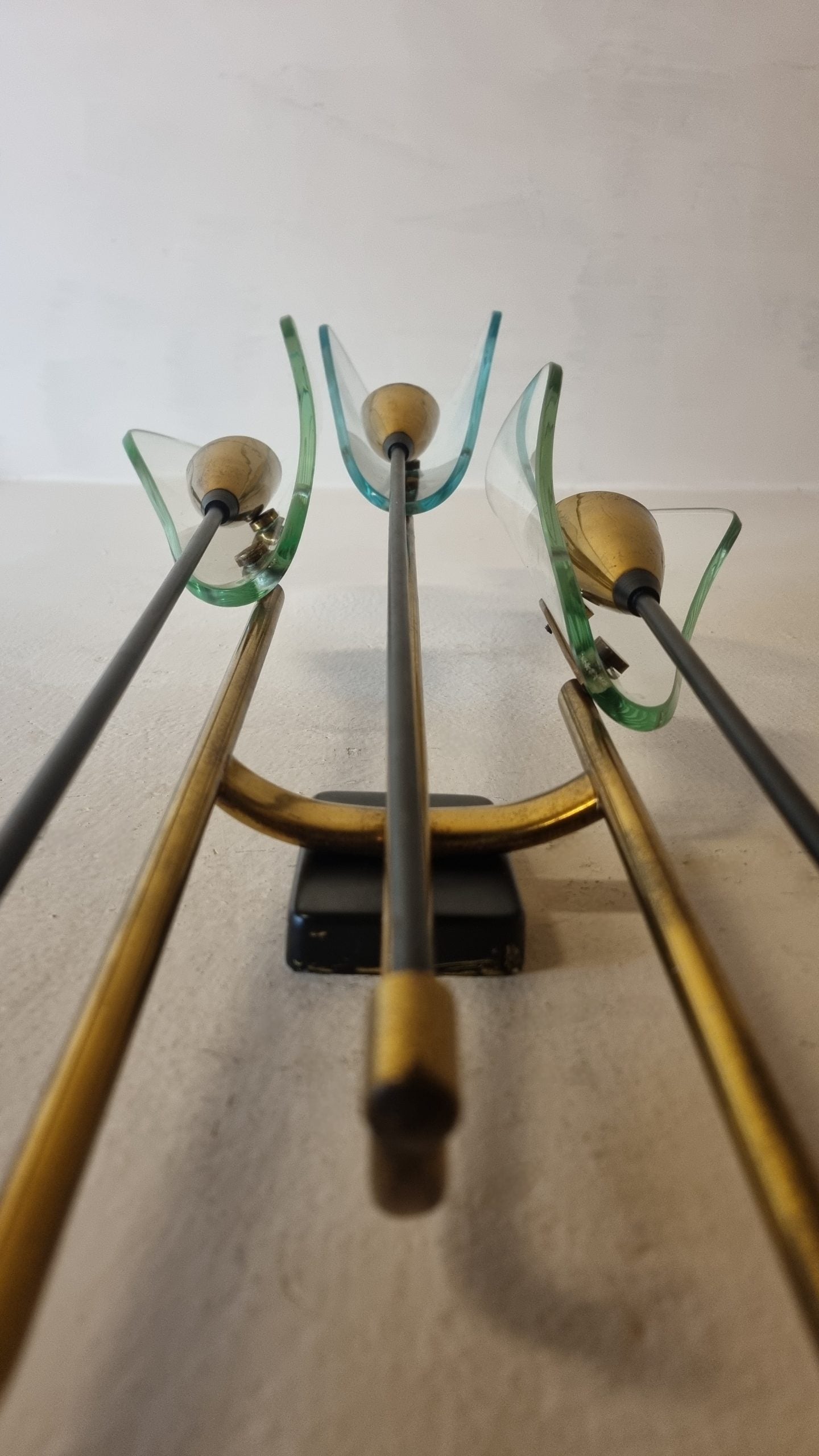 Mod. 1204 Rare Wall Sconce Designed by Luigi Molin for Molinindustria Mestre, 1950s Sconces