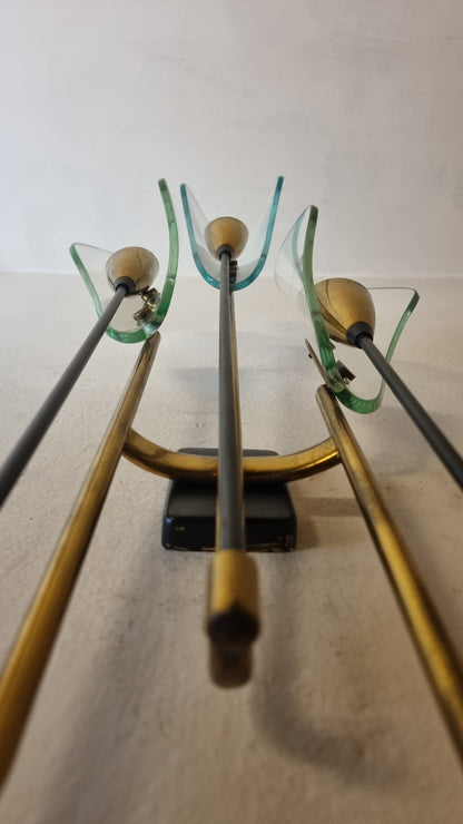 Mod. 1204 Rare Wall Sconce Designed by Luigi Molin for Molinindustria Mestre, 1950s Sconces