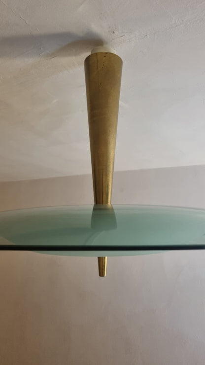 Mod. 1462A Large Ceiling Lamp by Max Ingrand for Fontana Arte, 1955 Flush Mounts