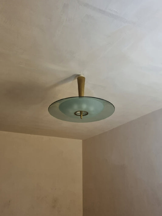 Mod. 1462A Large Ceiling Lamp by Max Ingrand for Fontana Arte, 1955 Flush Mounts