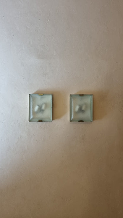 Mod. 1938 Wall Sconces Produced by Fontana Arte, 1968 Sconces