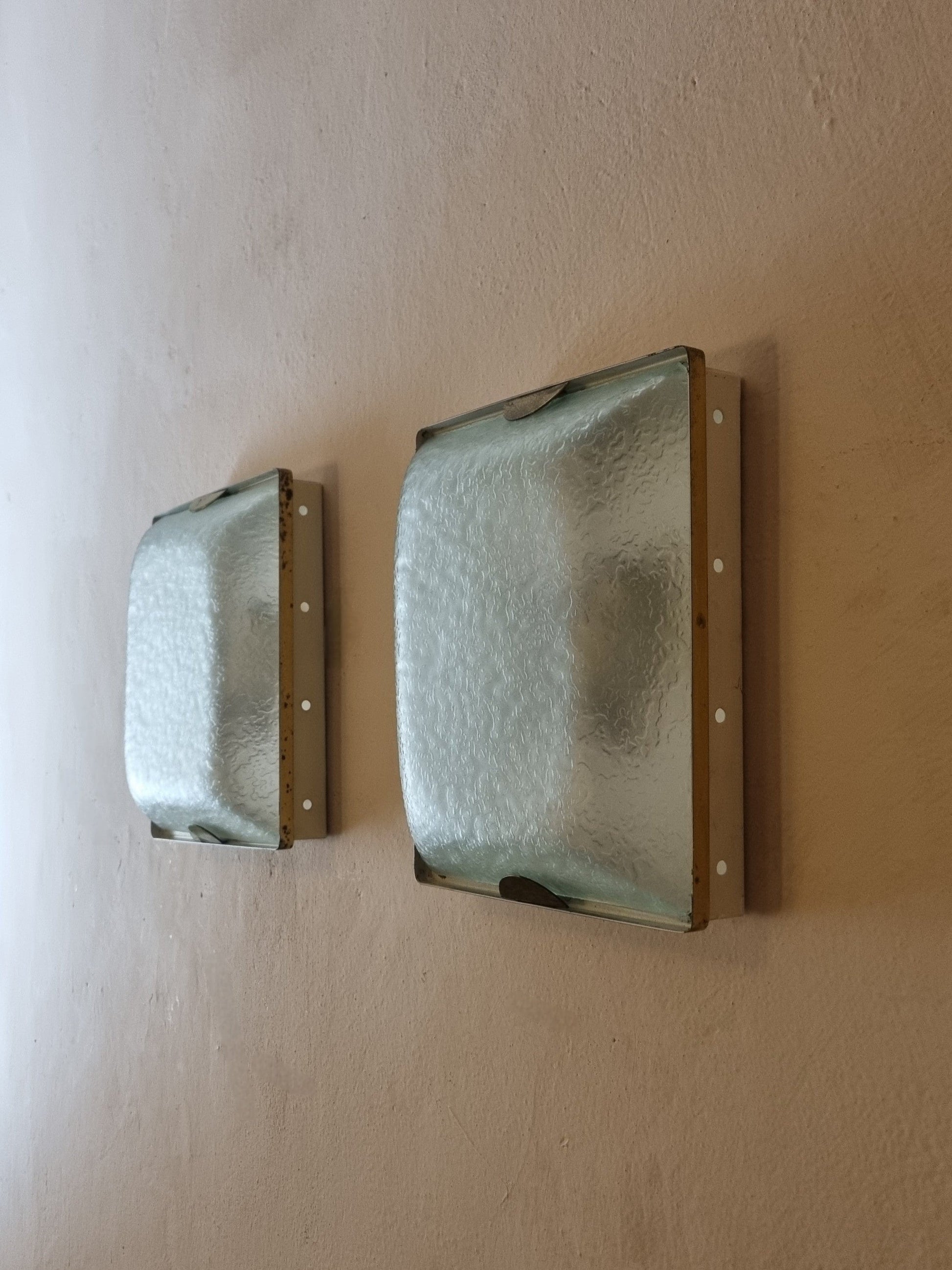 Mod. 1938 Wall Sconces Produced by Fontana Arte, 1968 Sconces