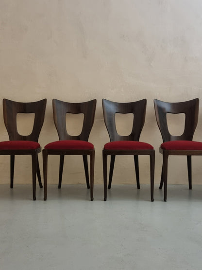 Mod. 7388 Set of 6 Chairs by Osvaldo Borsani for Arredamenti Borsani Varedo Dining Chairs