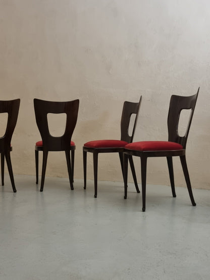Mod. 7388 Set of 6 Chairs by Osvaldo Borsani for Arredamenti Borsani Varedo Dining Chairs