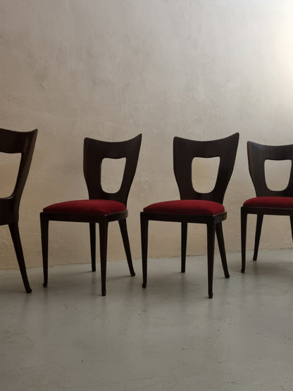 Mod. 7388 Set of 6 Chairs by Osvaldo Borsani for Arredamenti Borsani Varedo Dining Chairs