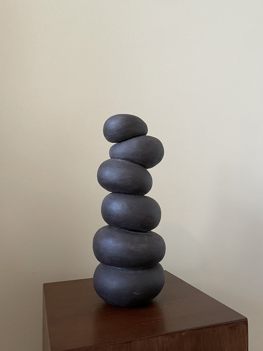 Modder Stacked Miracles by Francoise Jeffrey Sculptures