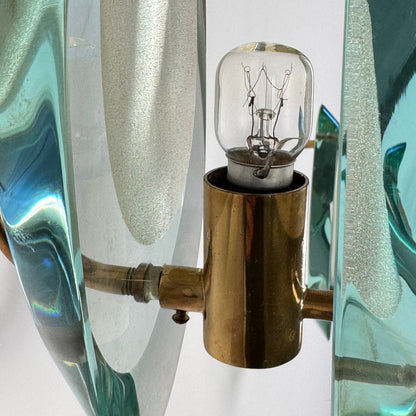 Pair of Model 2093 Wall Lights by Max Ingrand for Fontana Arte, 1960s Sconces