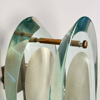 Pair of Model 2093 Wall Lights by Max Ingrand for Fontana Arte, 1960s Sconces