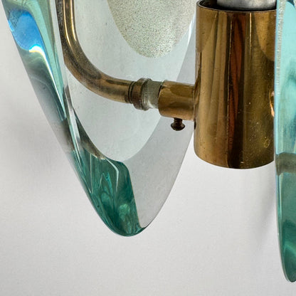 Pair of Model 2093 Wall Lights by Max Ingrand for Fontana Arte, 1960s Sconces