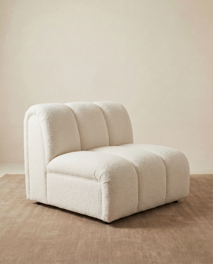 Modular Channel Sofa in Belgian Boucle