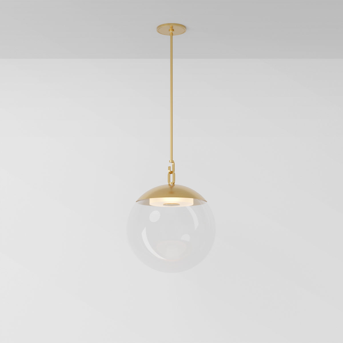 Mono 16 Pendant Light in Brass Clear Glass Pendant Lights