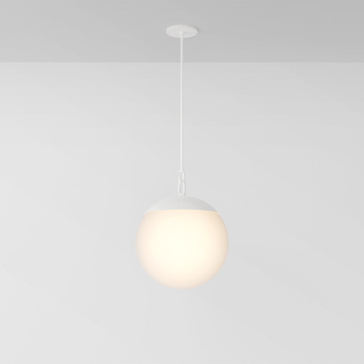 Mono 16 Pendant Light in Matte White Opal Glass Pendant Lights