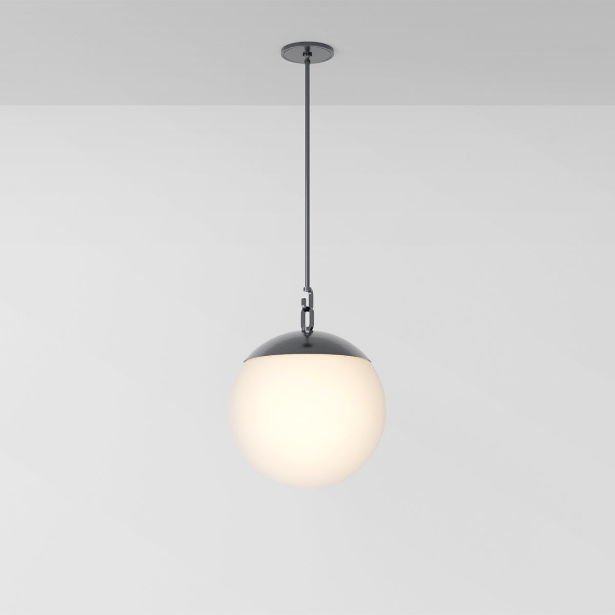 Mono 16 Pendant Light in Pewter Opal Glass Pendant Lights