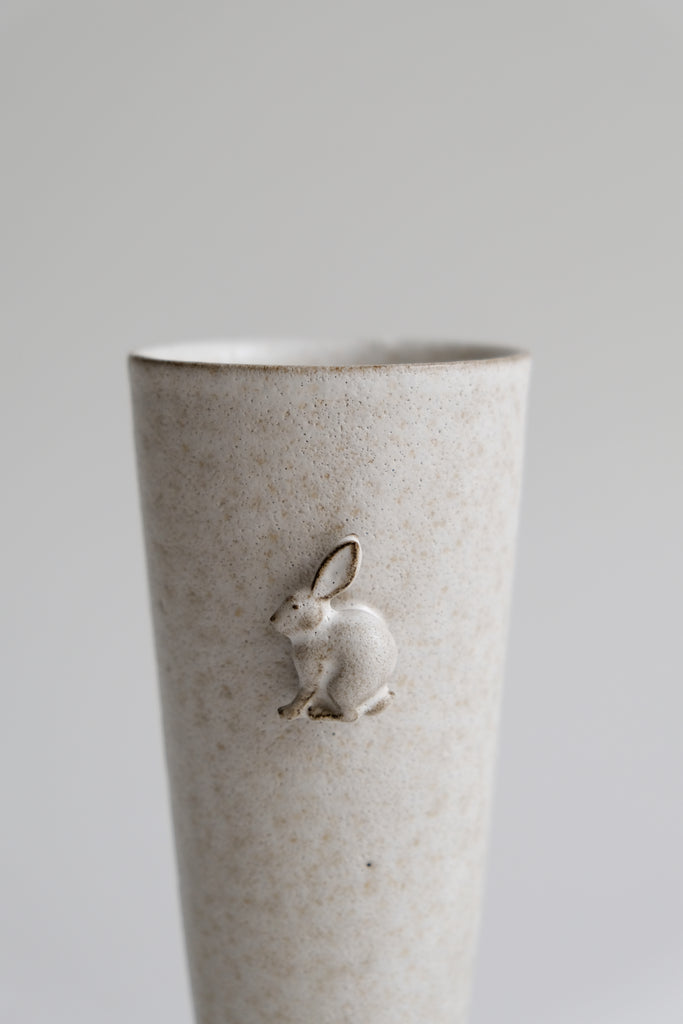 Moonrise Hopping Hare Narrow Vessel Vases