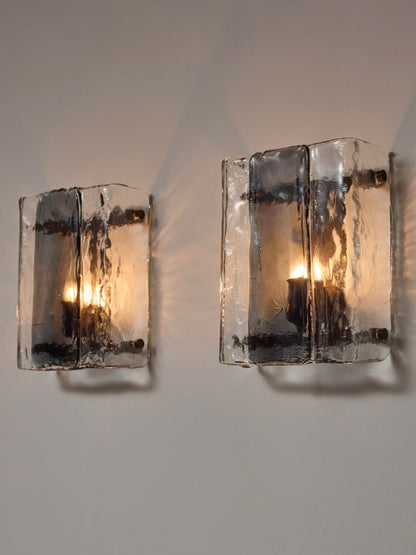 Murano Glass Wall Lamps by Carlo Nason for Mazzega Sconces