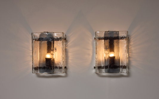 Murano Glass Wall Lamps By Carlo Nason For Mazzega Sconces