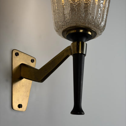Pair of Large Murano Glass Wall Sconces by Archimede Seguso for Seguso Vetri d'Arte, 1940s Sconces