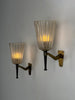 Pair of Large Murano Glass Wall Sconces by Archimede Seguso for Seguso Vetri d'Arte, 1940s Sconces