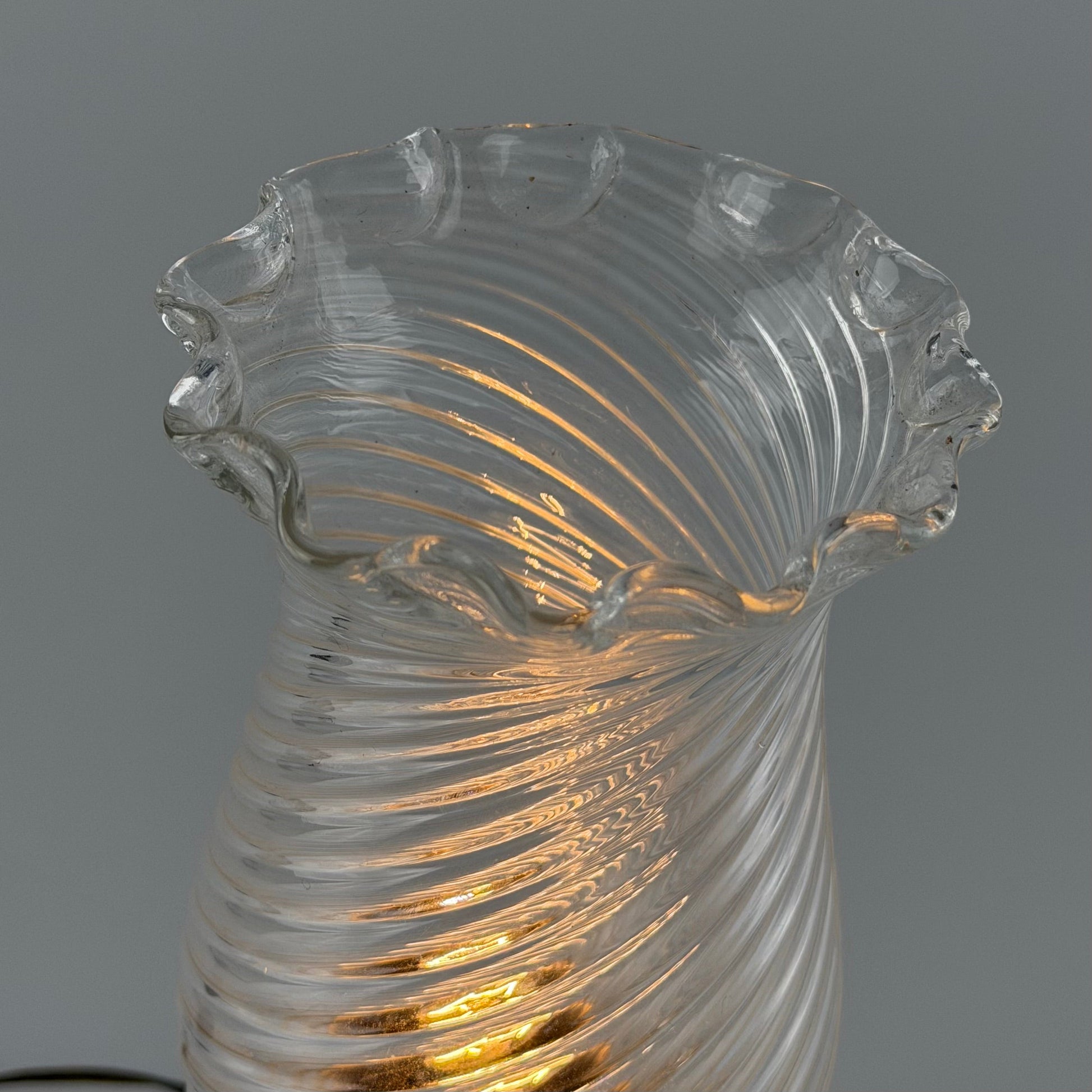 Murano Gold Glass Table Lamp by Archimede Seguso for Seguso Vetri d'Arte, 1940s Table Lamps